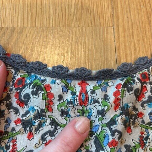 Sundance Tank Silk Blend Paisley Racerback Size Large - Picture 3 of 5